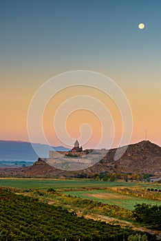 Morning above Monastery Khor Virap, Armenia photo