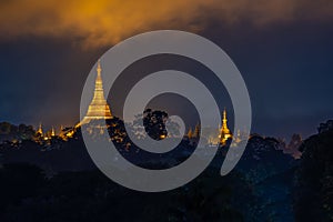 Famous place in Myanmar (Shwedagon Pagoda