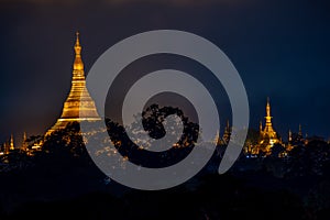 Famous place in Myanmar (Shwedagon Pagoda