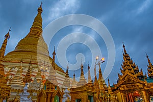 Famous place in Myanmar (Shwedagon Pagoda