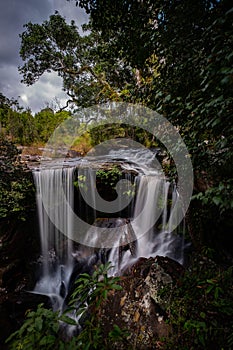 Famous place in Thailand , Penpobmai water fall in Phukadueng National park