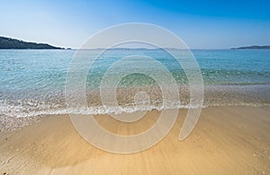 Famous Plage de Jean Blanc on French Riviera, France