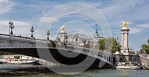 Famous Pont Bridge Alexandre III, Paris, France photo