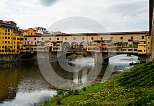 Famous Ponte Vecchio bridge in Florence, Italy