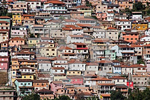 The famous poor neighborhoods of the slums of Brazil and Rio de Janeiro. Favelas of the city of Ouro Preto.