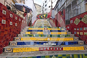 The famous and popular Seleron Steps in Rio. photo
