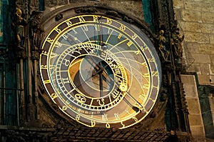 Prague Astronomical Clock, Orloj, in the Old Town of Prague photo