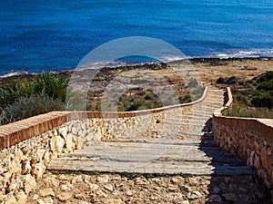 Famous promenade of Cabo Roig. Costa Blanca. Spain photo