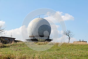 The famous Radar Dome on the Wasserkuppe Mountain