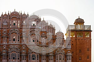 Famous Rajasthan landmark - Hawa Mahal palace Palace of the Winds, Jaipur, India