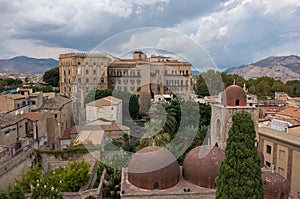 The famous red domes of the Church of St. John of the Hermits