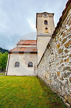 Famous Red Monastery called Cerveny Klastor in Pieniny