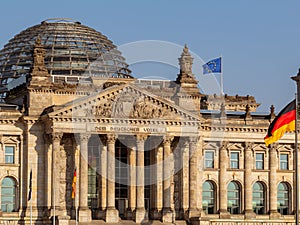 Reichstag building, seat of the German Parliament Deutscher Bundestag in Berlin, Germany