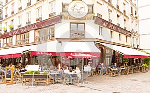 The famous restaurant Au pere tranquille, Paris, France.