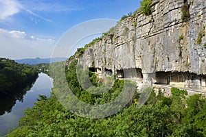 Famous road with arch in the rock called