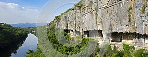 Famous road with arch in the rock called