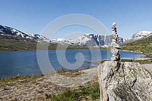 Famous road in Norway Bygdin