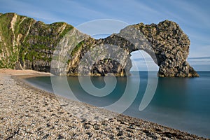 Famous rock arch of Durdle Door, Dorset, England, UK