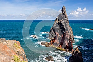Famous rock formation at Sao Lourence; Madeira photo
