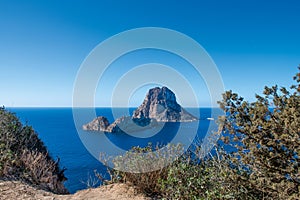 Famous rocks in the sea of Ibiza Es Vedra photo