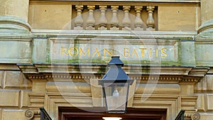 The famous Roman Baths in the historic city of Bath England