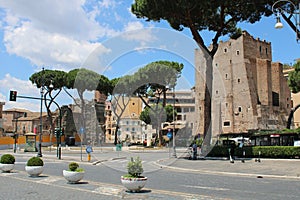 Famous roman forum in rome city center italy a famous tourist destination in italy