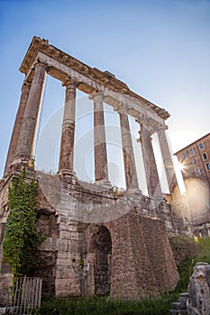 Famous Roman ruins in Rome, Capital city of Italy