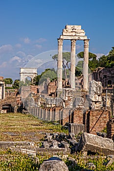 Famous Roman ruins in Rome, Capital city of Italy