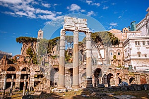 Famous Roman ruins in Rome, Capital city of Italy