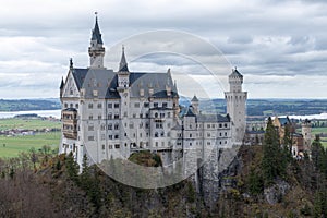 The Neuschwanstein castle in Germany Bayern photo