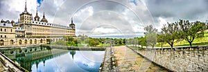 Famous Royal Monastery of San Lorenzo de El Escorial near Madrid, Spain