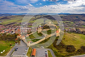 Famous Rupea Fortress in Transylvania near Brasov and SIbiu, Rom