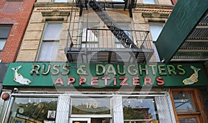 Famous Russ & Daughters appetizing store opened in 1914 in Lower East Side