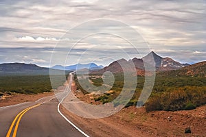 Highway road through Argentinia photo