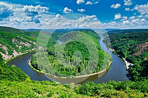 The famous Saarschleife in Germany photo