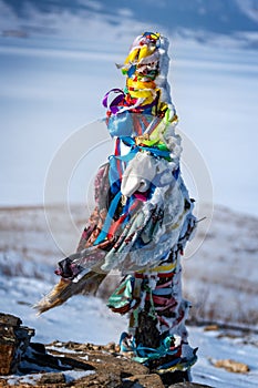 Famous and sacred chamainc roc on Olkhon island