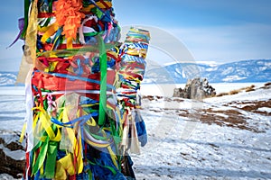 Famous and sacred chamainc roc on Olkhon island