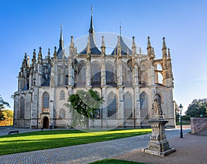 Famous Saint Barbara`s Cathedral, Kutna Hora, Czech Republic