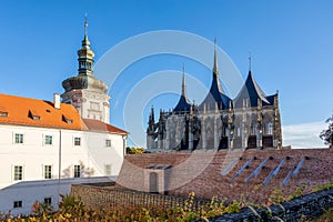 Famous Saint Barbara`s Cathedral, Kutna Hora, Czech Republic