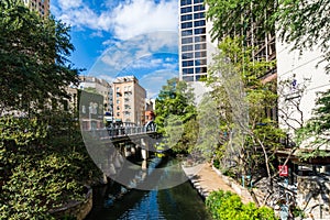 Famous San Antonio River Walk in Downtown San Antonio, Texas