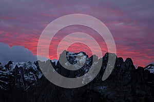 Famous Saxer Lucke mountain ridge located in Alpstein, Appenzell in Switzerland photo
