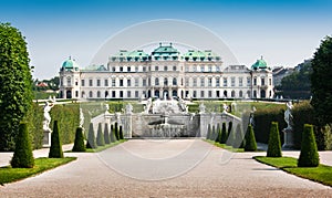 Famous Schloss Belvedere in Vienna, Austria photo