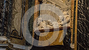 Famous sculpture The Ecstasy of Saint Teresa in church Santa Maria della Vittoria, Rome, Italy photo