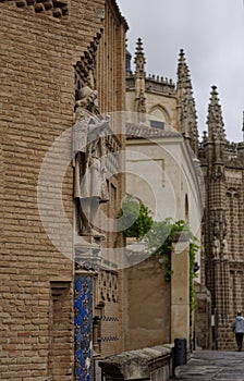 Famous sculpture of the monastery of San Juan de los Reyes de Toledo