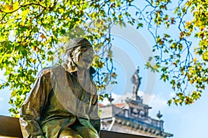 Famous sculpture Treze a Rir uns dos Outros in Porto, Portugal photo