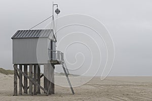 Famous sea cottage Het Drenkelingenhuisje Terschelling on the ne