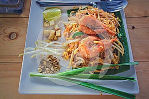 Famous Seafood Pad Thai dish