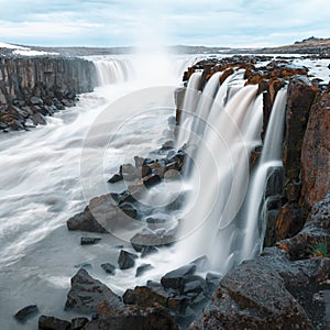 Famous Selfoss waterfall