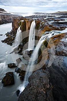 Famous Selfoss waterfall