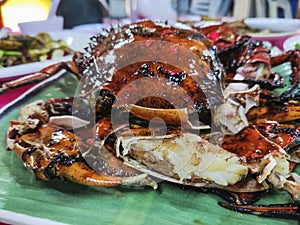 Famous Seremban baked crabs